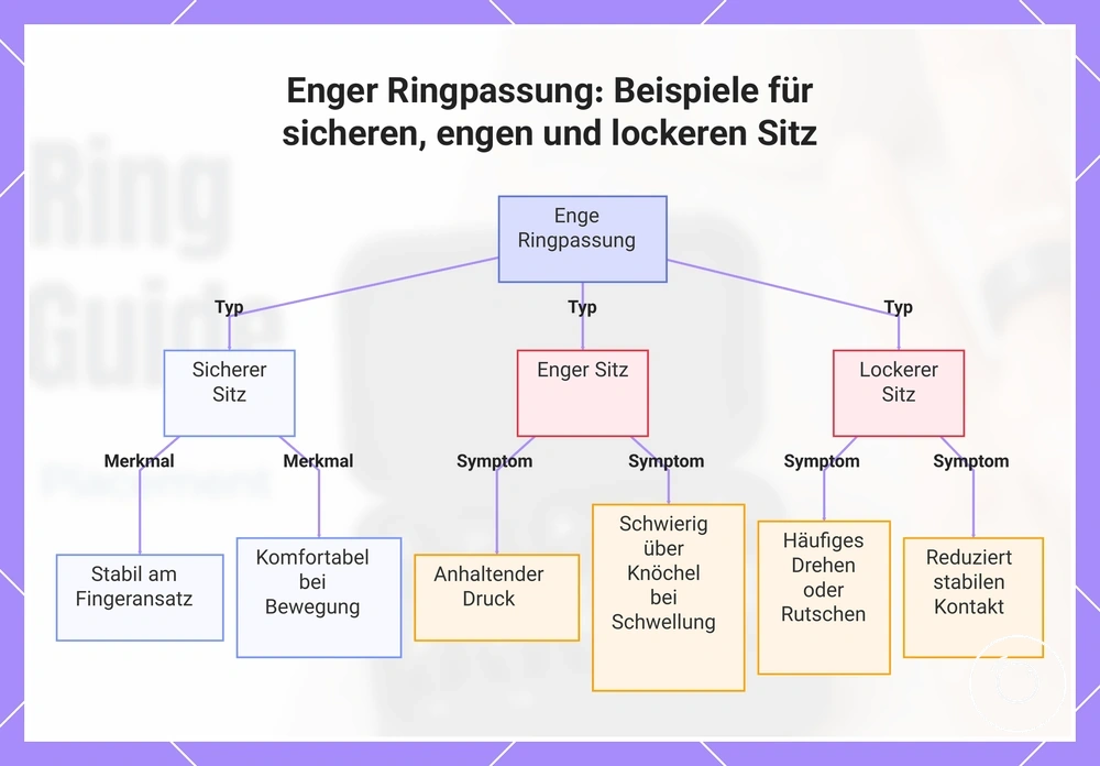 Enger Ringpassung: Beispiele für sicheren, engen und lockeren Sitz