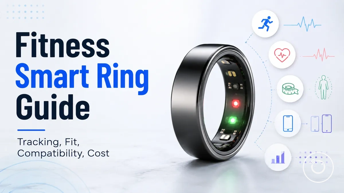 Fitness smart ring shown as a compact wearable for health and activity tracking