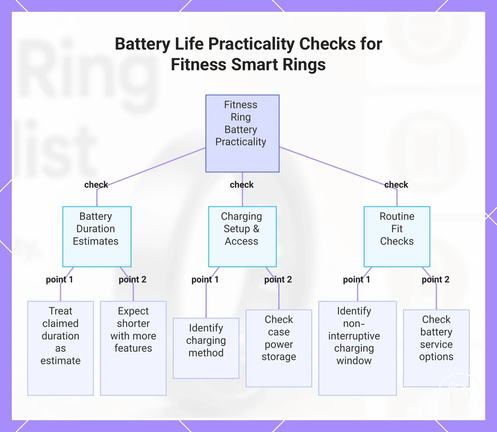 Battery Life Practicality Checks for Fitness Smart Rings