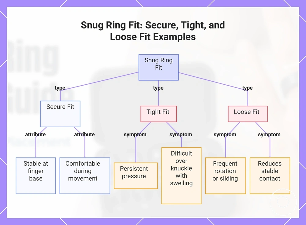 Snug Ring Fit: Secure, Tight, and Loose Fit Examples