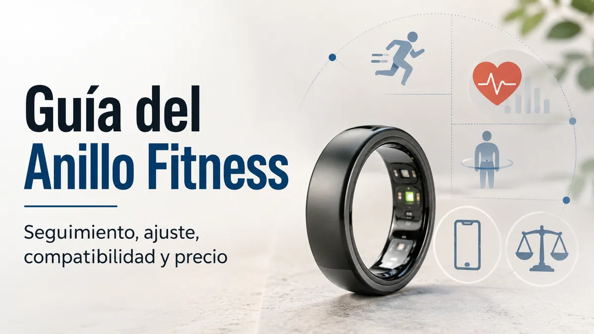 Anillo inteligente de fitness como wearable compacto para seguimiento de salud y actividad
