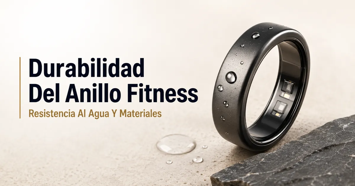 Anillo inteligente de fitness resistente al agua con acabado liso para uso diario