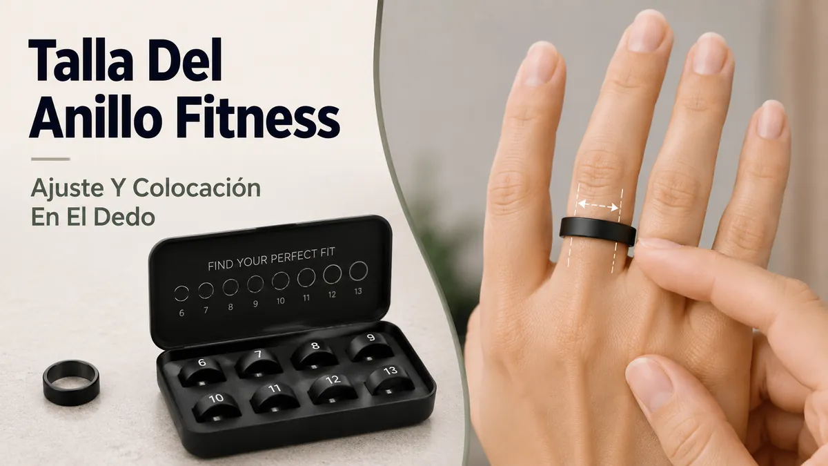 Kit de tallas y colocación en el dedo para ajustar un anillo inteligente de fitness
