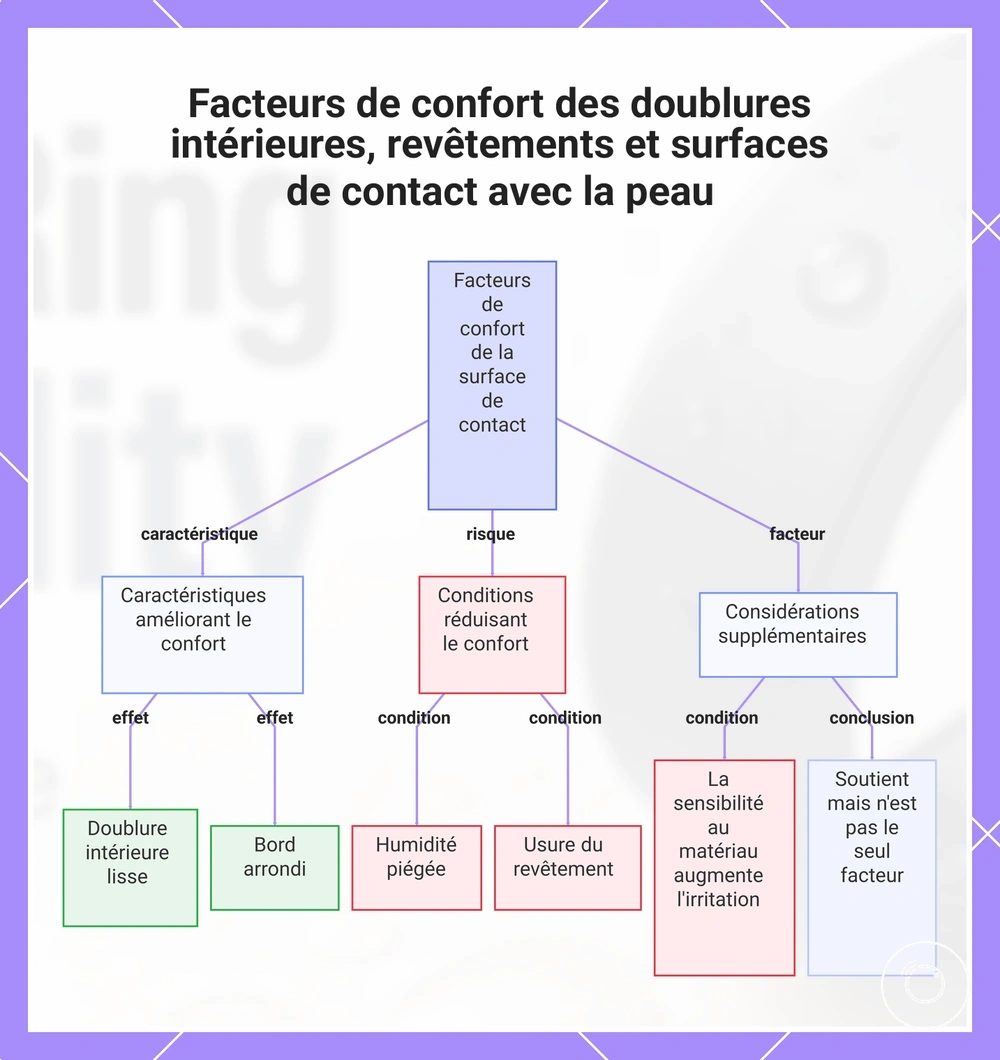 Facteurs de confort des doublures intérieures, revêtements et surfaces de contact avec la peau