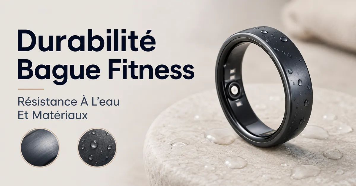 Bague connectée fitness résistante à l’eau avec finition lisse pour un usage quotidien