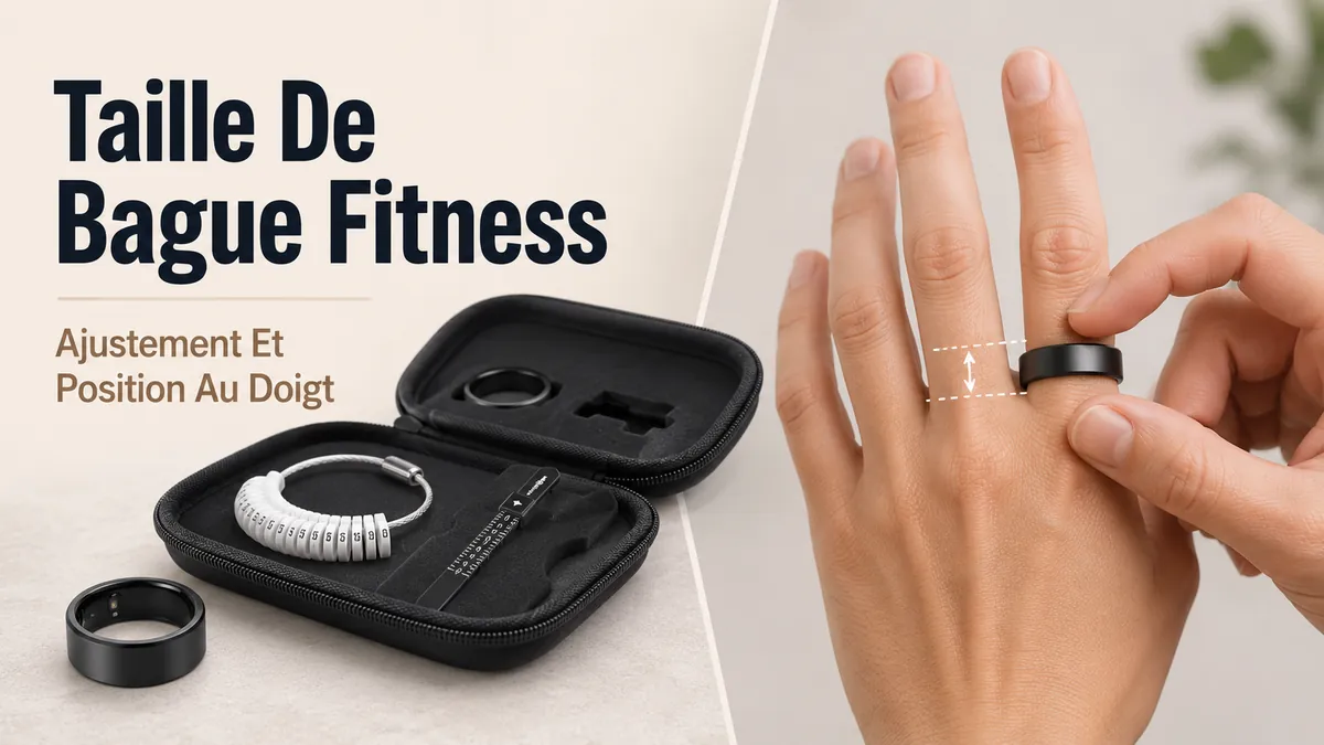 Kit de mesure et position au doigt pour ajuster une bague connectée fitness confortablement