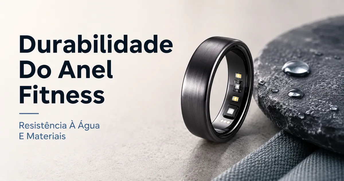 Anel inteligente fitness resistente à água com acabamento liso para uso diário