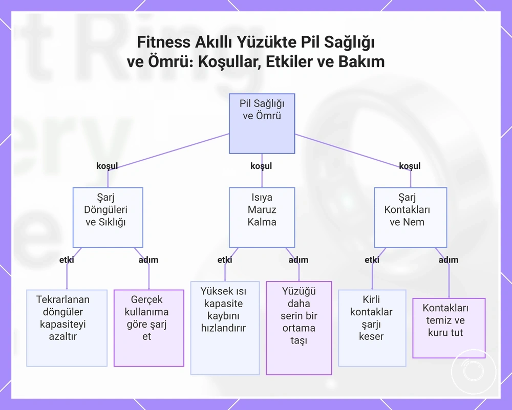 Fitness Akıllı Yüzükte Pil Sağlığı ve Ömrü: Koşullar, Etkiler ve Bakım